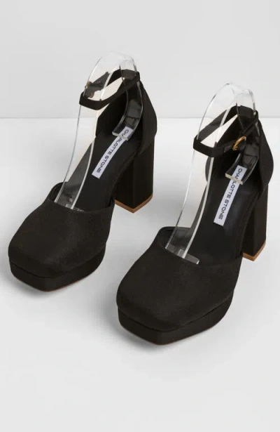 Charlotte Stone Libby Ankle Strap Platform Pump In Black