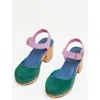 Charlotte Stone Maud Multicolor Ankle Strap Platform Clog