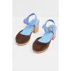Charlotte Stone Maud Multicolor Ankle Strap Platform Clog In Brown