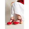 Charlotte Stone Maud Multicolor Ankle Strap Platform Clog In Orange