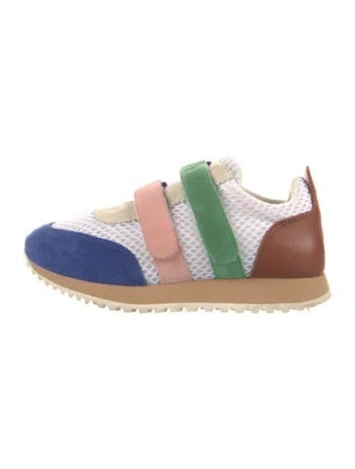 Pre-owned Charlotte Stone Mesh Colorblock Pattern Athletic Sneakers In Neutral