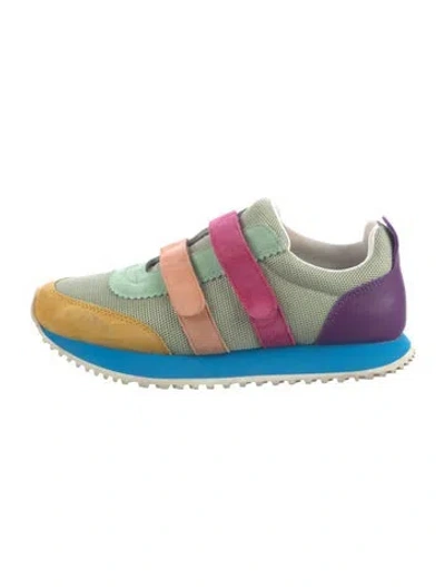 Pre-owned Charlotte Stone Mesh Colorblock Pattern Sneakers In Multi