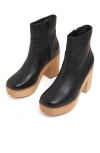 Charlotte Stone Paz Platform Clog Boot In Black