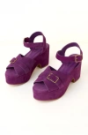 Charlotte Stone Raf Platform Sandal In Purple