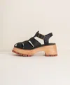 Charlotte Stone Roddy Platform Fisherman Clog Sandal In Black