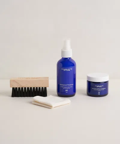 Charlotte Stone Shoe Care Kit In Blue