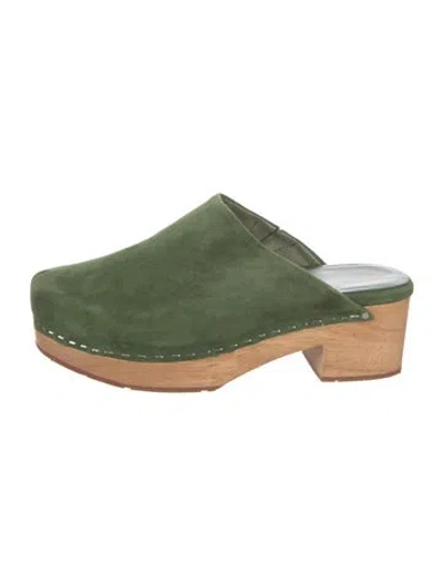 Pre-owned Charlotte Stone Suede In Green