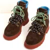 Charlotte Stone Tyler Lace-up Lug Sole Boot In Brown