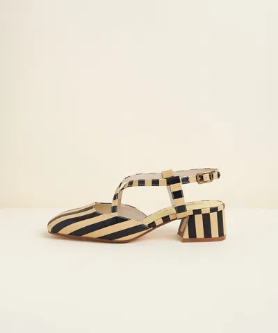 Charlotte Stone Vera In Black Oat Stripe