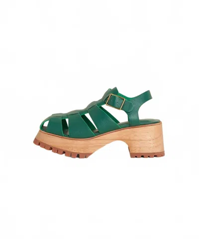 Charlotte Stone Women's Roddy Fisherman Clogs In Juniper In Green