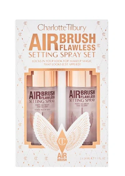 Charlotte Tilbury Airbrush Flawless Setting Spray Set, Setting Spray In White