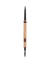 Charlotte Tilbury Brow Cheat Refillable Hair-like Eyebrow Pencil Black Brown 0.003 oz/ 0.1 G In Brown Black