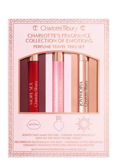 Charlotte Tilbury Charlotte's Fragrance Collection Of Emotions Perfume Travel Trio Set In White