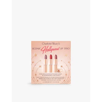 Charlotte Tilbury Iconic Hollywood Lip Trio Gift Set 3g In White