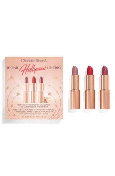 CHARLOTTE TILBURY CHARLOTTE TILBURY ICONIC HOLLYWOOD LIPSTICK TRIO (LIMITED EDITION) $45 VALUE