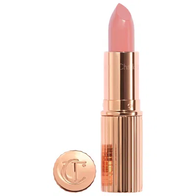 CHARLOTTE TILBURY K. I.S. S.I. N.G SATIN SHINE LIPSTICK PILLOW TALK FAIR 0.12 OZ