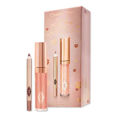 Charlotte Tilbury Mini Glossy Pink Lip Gloss + Lip Liner Set - Nude Pink