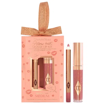 Charlotte Tilbury Mini Pillow Talk Glossy Lip Duos Medium Collagen Lip Bath: 0.08 oz / Lip Cheat: 0.02 Oz/collagen Lip