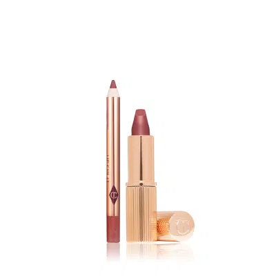 CHARLOTTE TILBURY CHARLOTTE TILBURY MINI PILLOW TALK LIP KIT - PILLOW TALK MEDIUM