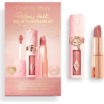 Charlotte Tilbury Pillow Talk Big Lip Plumpgasm Kit $74 Value In No Color