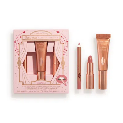 Charlotte Tilbury Pillow Talk Iconic Lip + Cheek Kit - Pillow Talk Medium In Brown