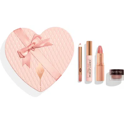 Charlotte Tilbury Pillow Talk Icons On The Go Lip Kit $85 Value In Pink