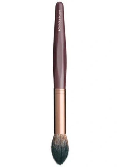 Charlotte Tilbury Powder & Sculpt Brush In Rose Gold & Night Crimson