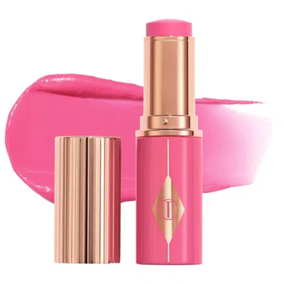 Charlotte Tilbury Unreal Lip + Cheek Glow Blush Stick With Hyaluronic Acid Pinky Glow 0.31 Oz/9 ml