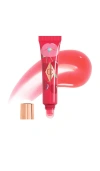 Charlotte Tilbury Unreal Lips Healthy Glow Nectar Lip Oil With Hyaluronic Acid And Vitamin E Juicylicious Cherry Glaze In Transparent
