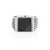 Charlotte's Web Jewellery Black / Silver Sacred Universe Men's Silver Signet Ring - Black Onyx