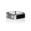 Charlotte's Web Jewellery Black / Silver Zapoteca Men's Silver Signet Ring - Black Onyx