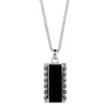 Charlotte's Web Jewellery Maharani Men's Silver Necklace - Black Onyx