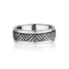 Charlotte's Web Jewellery Mayan Warrior Men's Silver Spinning Ring In Silver