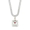 Charlotte's Web Jewellery Root Chakra Men's Silver Necklace - Ruby In Silver