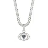 Charlotte's Web Jewellery Third Eye Chakra Men's Silver Necklace - Sapphire In Silver