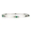 Charlotte's Web Jewellery Women's Amara Bliss Silver Stacking Bangle - Green Onyx In Green