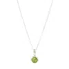 Charlotte's Web Jewellery Women's August Birthstone Charm Silver Necklace - Peridot In Silver