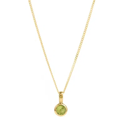Charlotte's Web Jewellery Women's August Birthstone Gold Vermeil Necklace - Peridot