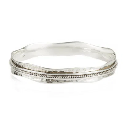 Charlotte's Web Jewellery Women's Aura Halo Silver Spinning Bangle