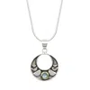 Charlotte's Web Jewellery Women's Black / Silver Moon Phase Silver Necklace - Moonstone In Multi