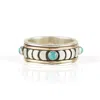 Charlotte's Web Jewellery Women's Blue Moon Phase Silver Spinning Ring - Turquoise In Blue