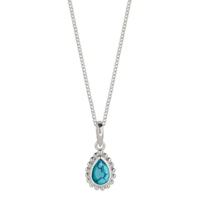 Charlotte's Web Jewellery Women's Blue / Silver December Birthstone Sterling Silver Necklace - Turquoise