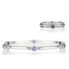 Charlotte's Web Jewellery Women's Blue / Silver Lalita Silver Spinning Ring & Holi Jewel Silver Bangle Gift Set - Tanzanite
