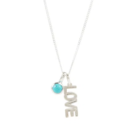 Charlotte's Web Jewellery Women's Blue / Silver Love Rocks Silver Necklace And Turquoise Charm In Multi
