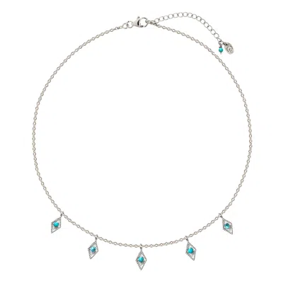 Charlotte's Web Jewellery Women's Blue / Silver Medina Silver Charm Necklace - Turquoise In Multi