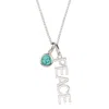 Charlotte's Web Jewellery Women's Blue / Silver Peace Rocks Silver Necklace With Turquoise Birthstone Charm In Multi