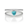 Charlotte's Web Jewellery Women's Blue / Silver Trillion Rawa Silver Stacking Ring - Turquoise In Multi