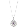 Charlotte's Web Jewellery Women's Crown Chakra Silver Necklace - Amethyst In Silver