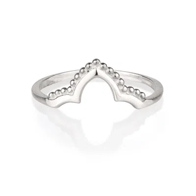 Charlotte's Web Jewellery Women's Crown Silver Stacking Ring