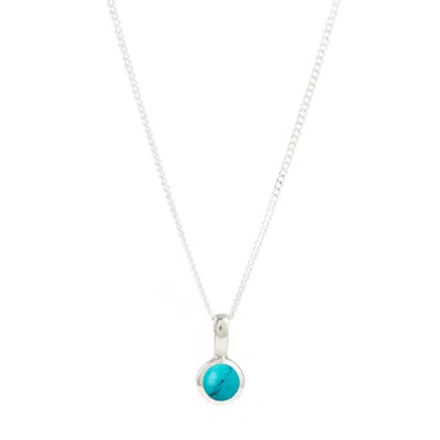 Charlotte's Web Jewellery Women's December Birthstone Charm Silver Necklace - Turquoise